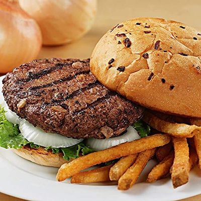 Premium Sweet Vidalia Onion Corn-Fed Beef Steak Burgers, 8 count, 4.5 oz - Restaurant-Quality Steak Burgers and Cooking Instructions from Kansas City Steak Company.