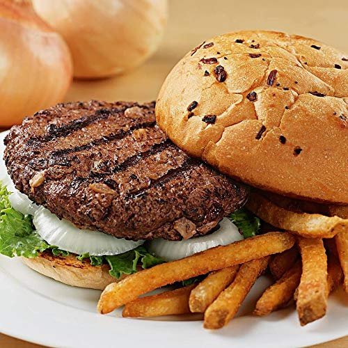 Premium Sweet Vidalia Onion Corn-Fed Beef Steak Burgers, 8 count, 4.5 oz - Restaurant-Quality Steak Burgers and Cooking Instructions from Kansas City Steak Company.