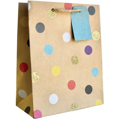 Jillson Roberts Medium Gift Bags, Party Dot (60 Pcs)