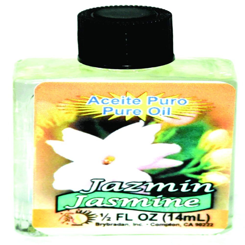 12 PIECES BRYBRADAN JASMINE PURE OIL JAZMIN ACEITE PURO FL.OZ. (14.7 ML)