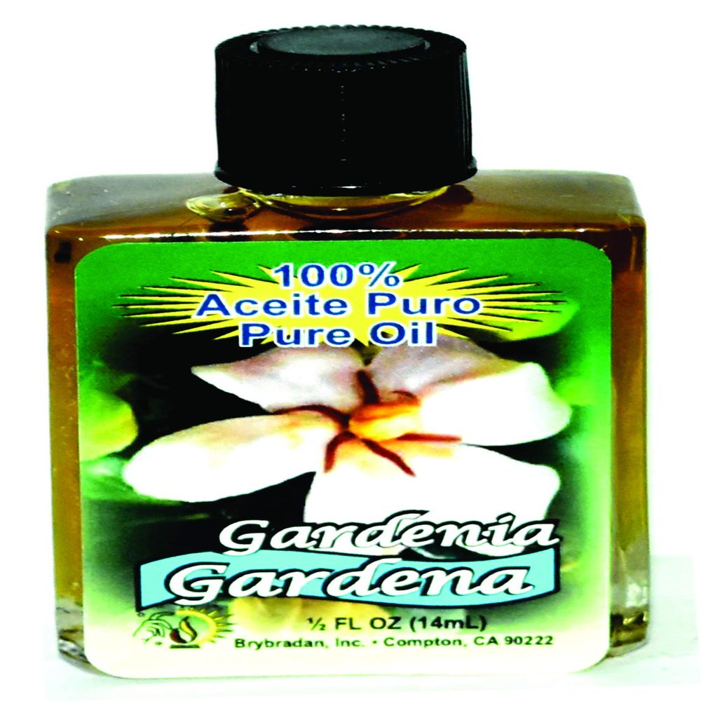 6 PIECES BRYBRADAN GARDENIA PURE OIL GARDENIA ACEITE PURO  FL.OZ. (14.7 ML)