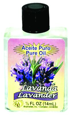 6 PIECES BRYBRADAN LAVENDER PURE OIL LAVANDA ACEITE PURO  FL.OZ. (14.7 ML)