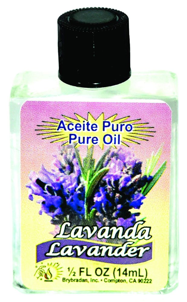 6 PIECES BRYBRADAN LAVENDER PURE OIL LAVANDA ACEITE PURO FL.OZ. (14.7 ML)