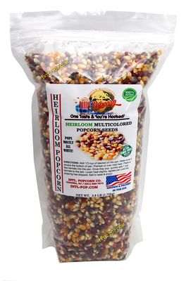 3.9 LB Heirloom Multi-colored Popcorn Kernels  Non-GMO  USA Grown  Low Calorie High Fiber Snack  Perfect Movie Night  All Natural, Vegan, Gluten Free  INTL POP