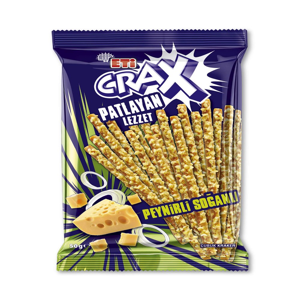 Eti Crax Spicy Stick Cracker 50gr 1.76 OZ , 20 pack