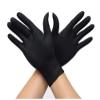 100 Pcs Nitrile Disposable Gloves Latex Free Oil Resistant Acid and Alkali Resistant Non-Slip Protective Gloves for Housework Food Plastic Gloves (Black, XL) view 1