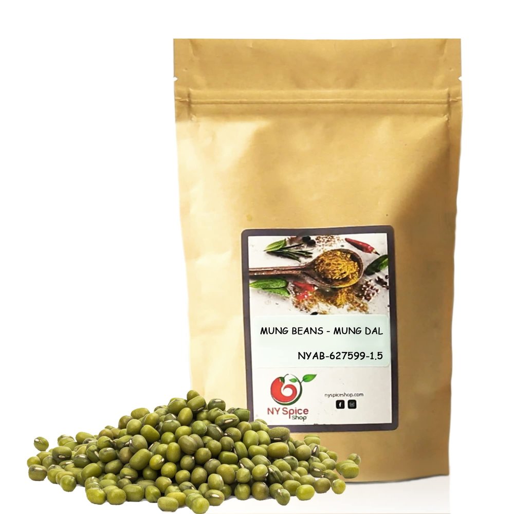 100% Natural Indian Mung Green Beans - Protein & Fiber Rich Moong Dal Whole Beans Mung Beans Whole Bean Sprouts - 1 Pound (1lbs) pack of Mung Dal by NY SPICE SHOP