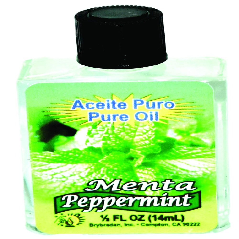 12 PIECES BRYBRADAN PEPPERMINT PURE OIL MENTA ACEITE PURO FL.OZ. (14.7 ML)