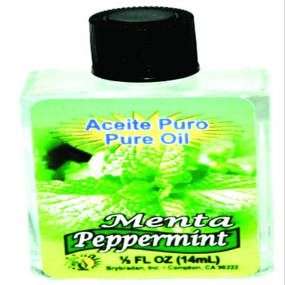 6 PIECES BRYBRADAN PEPPERMINT PURE OIL MENTA ACEITE PURO FL.OZ. (14.7 ML)