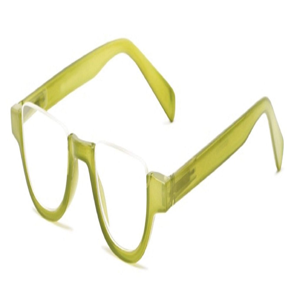 The Shay Colorful Semi-Rimless Half Reader Reading Glasses, 2.25 Green