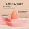 Saalt Soft Menstrual Cup  Reusable Period Cup  Made for Comfortable, Leak-Free Protection Up to 12 Hours  BPA & Latex Free  Includes Cup & Carry Bag (Regular Grey/Small Desert Blush) view 2