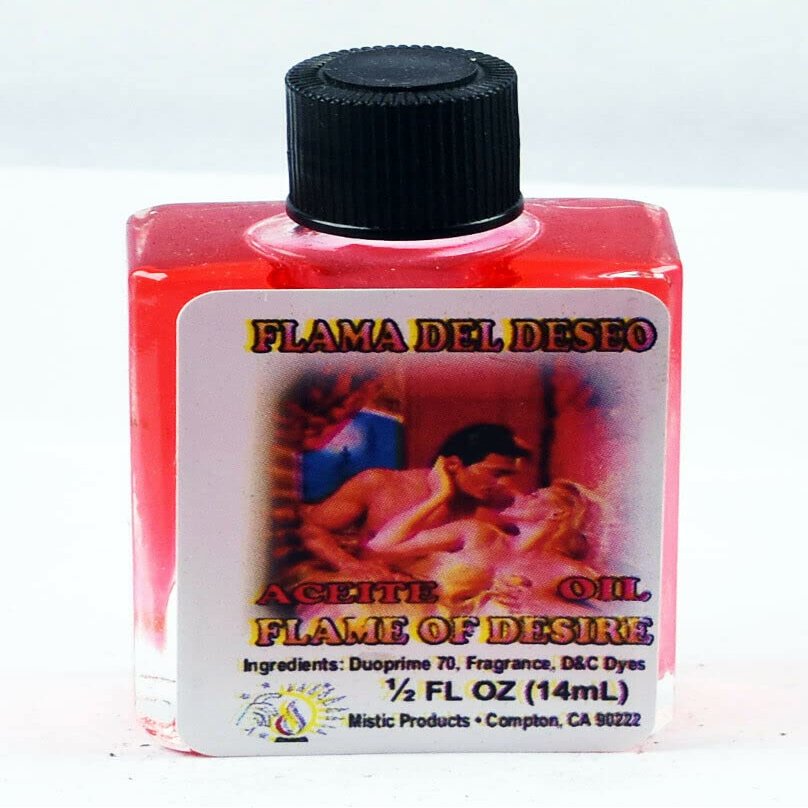 6 PIECES BRYBRADAN FLAME OF DESIRE SPIRITUAL OIL ACEITE ESPIRITUAL FLAMA DEL DESEO - 1/2 FL OZ 14.7ML