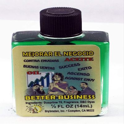 12 PIECES BRYBRADAN BETTER BUSINESS SPIRITUAL OIL MEJORAR EL NEGOCIO ACEITE ESPIRITUAL -1/2 FL OZ 14.7ML