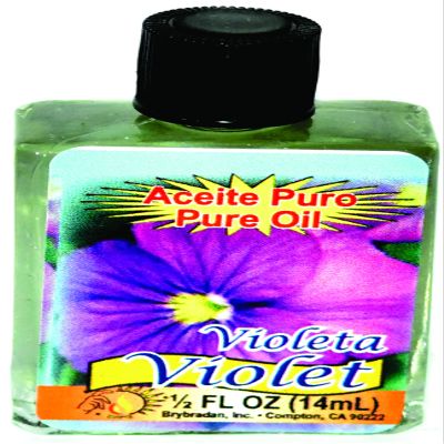 6 PIECES BRYBRADAN VIOLET PURE OIL VIOLETA ACEITE PURO  FL.OZ. (14.7 ML)