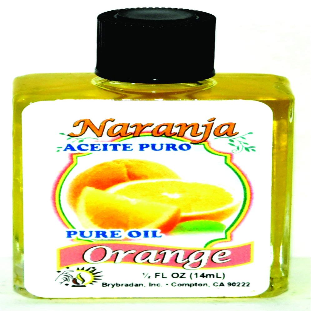 12 PIECES BRYBRADAN ORANGE PURE OIL NARANJA ACEITE PURO FL.OZ. (14.7 ML)