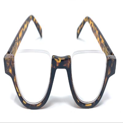 The Noble Semi-Rimless Half Reader Half Moon Reading Glasses, 3.00 Yellow Tortoise