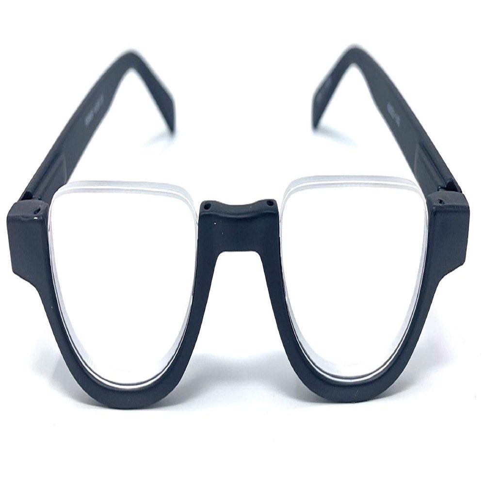 The Noble Semi-Rimless Half Reader Half Moon Reading Glasses, 2.00 Black