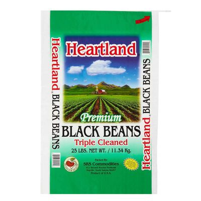 Heartland America Black Beans, Premium Quality, Made in USA Triple Cleaned, 25 lbs