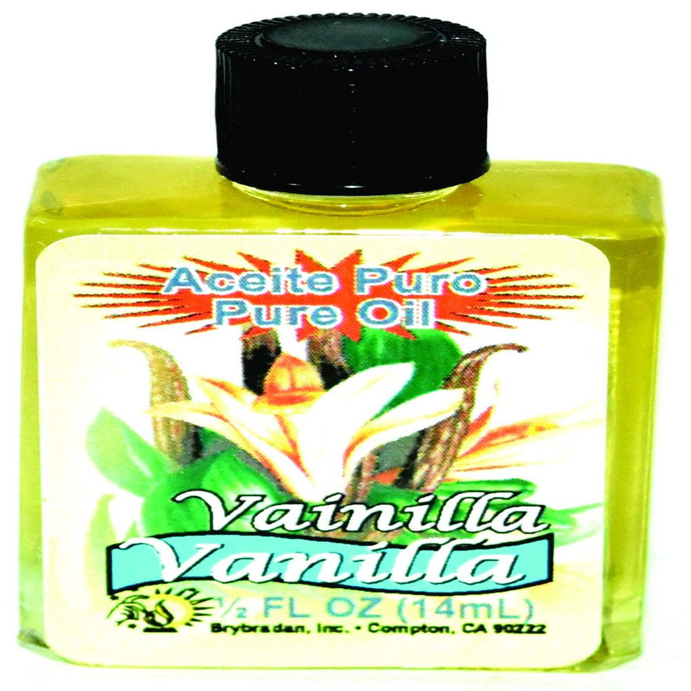 12 PIECES BRYBRADAN VANILLA PURE OIL VAINILLA ACEITE PURO FL.OZ. (14.7 ML)