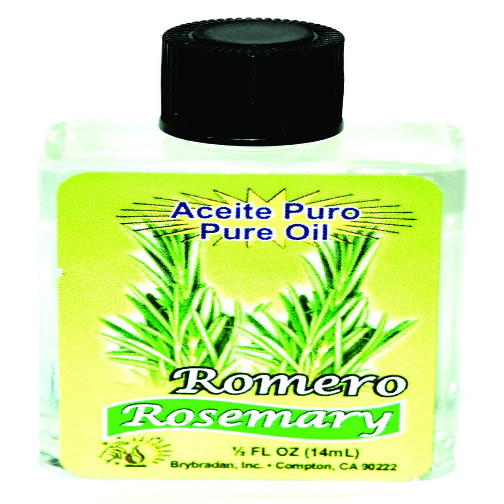 12 PIECES BRYBRADAN ROSEMARY PURE OIL ROMERO ACEITE PURO  FL.OZ. (14.7 ML)