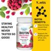 YUM-V's Biotin Gummies  High Potency Biotin Vitamins 5,000 mcg  Natural Raspberry Flavor Hair Vitamins  Kosher Hair Skin and Nails Gummies (100 Count) view 3