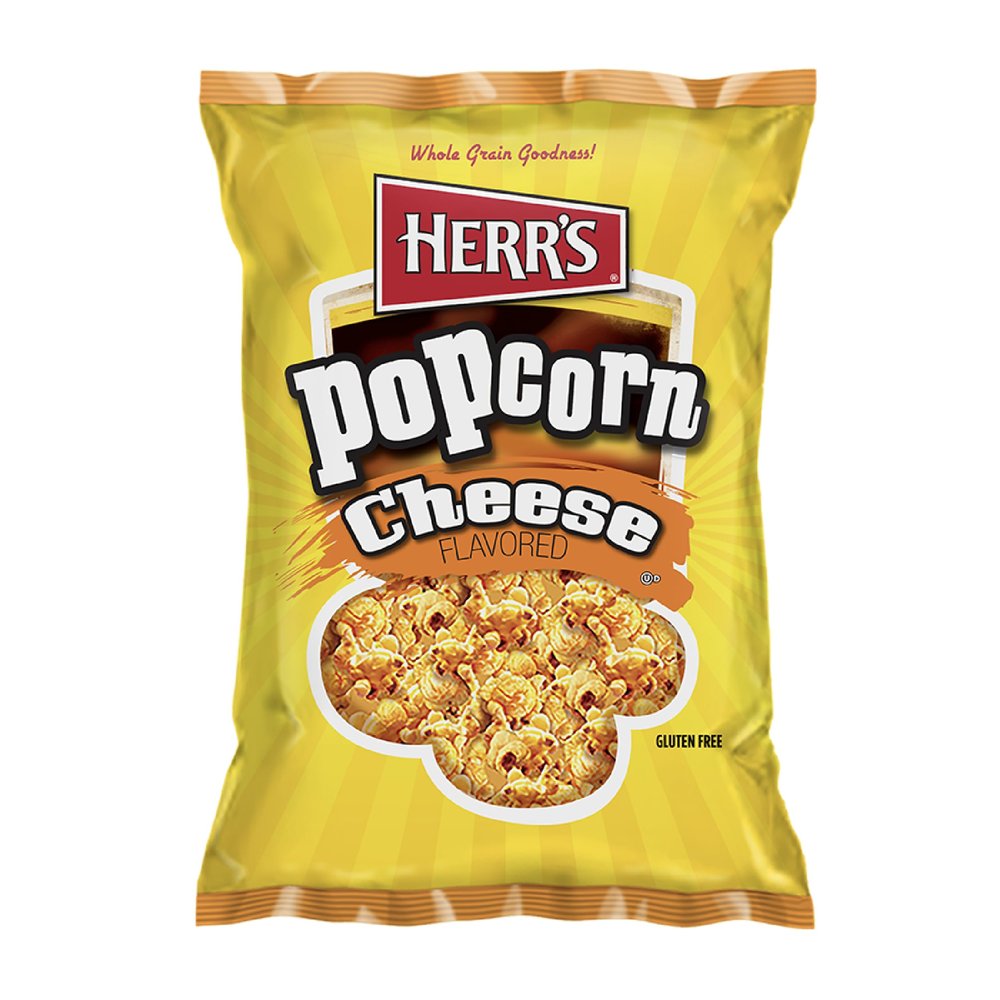 Herr's Cheese Popcorn, 6 Ounce (Pack of 9 Bags)  Airy Popcorn with Rich, Cheesy Goodness  Perfect for Movie Nights and Family Gatherings