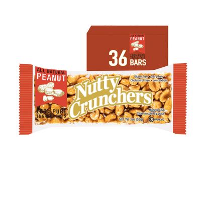 Nutty Crunchers All Natural Ingredients (Peanut, 36 Bars/box)