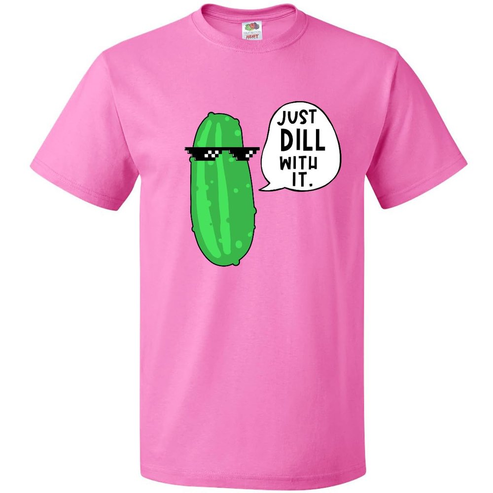 inktastic Just Dill with It Chill Dill Pickle in Sunglasses Adult T-Shirt XX-Large Azalea 3ab7d