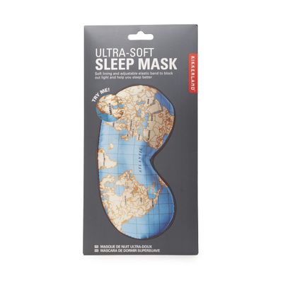 Kikkerland Maps Ultra Soft Sleep Mask - Assorted