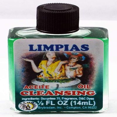 12 Pieces BRYBRADAN Cleansing Spiritual Oil LIMPIAS ACEITE ESPIRITUAL -1/2 FL OZ 14.7ML