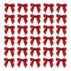 7Rainbows 50pcs Boutique 1.5" Red Satin Ribbon Mini Bows for Craft Sewing Scrapbooking Wedding and Gift Wrapping view 1