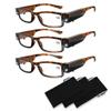 Reading Glasses with Light Bright LED Readers with Lights Reading Glasses Lighted Magnifier Nighttime Reader Compact Full Frame Eyewear Clear Vision Unisex Clear Vision Lighted Eye Glasses (+300) view 1