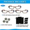 Reading Glasses with Light Bright LED Readers with Lights Reading Glasses Lighted Magnifier Nighttime Reader Compact Full Frame Eyewear Clear Vision Unisex Clear Vision Lighted Eye Glasses (+300) view 2