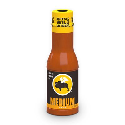 Buffalo Wild Wings Medium Buffalo Sauce, 12 fl. oz., Perfect Dipping Sauce, Chicken Marinade, Wing Seasoning and Burger Topping, Enjoy a Medium, Comfortable Heat