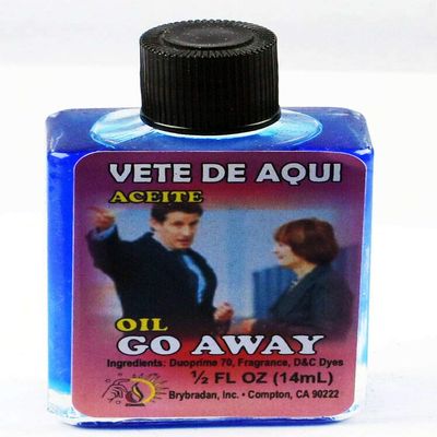 12 Pieces BRYBRADAN GO Away Spiritual Oil VETE DE AQUI ACEITE ESPIRITUAL -1/2 FL OZ 14.7ML