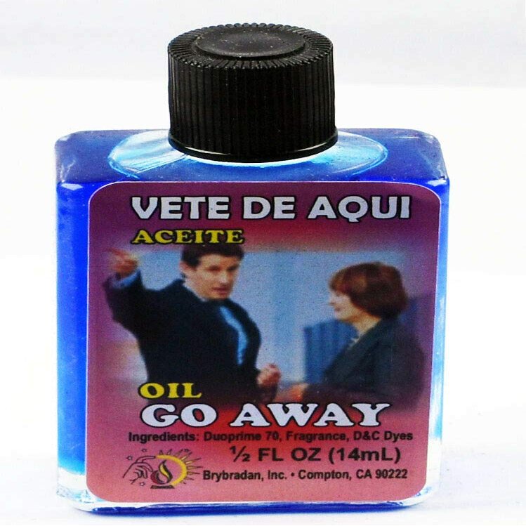 12 Pieces BRYBRADAN GO Away Spiritual Oil VETE DE AQUI ACEITE ESPIRITUAL -1/2 FL OZ 14.7ML