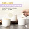 Promora 12oz Paper Ice Cream Cups Disposable 50 Count + Spoons, Bowls for Hot Soup/Dessert with Spoons, Perfect for Hot & Cold Food, Disposable Soup Bowls, Ice Cream Bowls, Frozen Yogurt (White 12oz) view 2