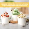 Promora 12oz Paper Ice Cream Cups Disposable 50 Count + Spoons, Bowls for Hot Soup/Dessert with Spoons, Perfect for Hot & Cold Food, Disposable Soup Bowls, Ice Cream Bowls, Frozen Yogurt (White 12oz) view 4