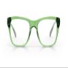 eyebobs Kvetcher Unisex Premium Blue Light Readers, Green crystal front and temples, 1.00 Diopter view 1