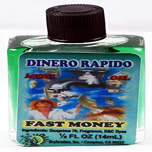 12 Pieces BRYBRADAN Fast Money Spiritual Oil Dinero RAPIDO ACEITE ESPIRITUAL -1/2 FL OZ 14.7ML