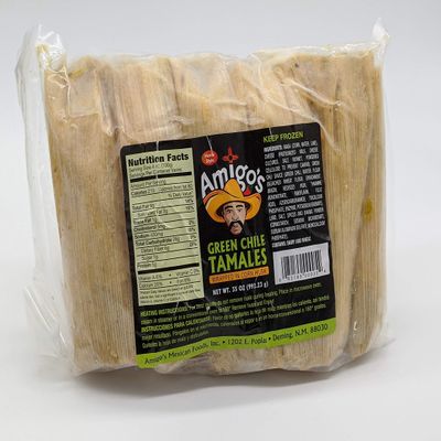 Hatch Green Chile Cheese Tamales (10 count)