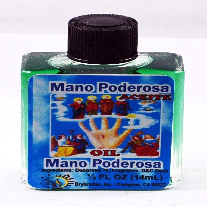 6 Pieces BRYBRADAN Helping Hand Spiritual Oil Mano PODEROSA ACEITE ESPIRITUAL -1/2 FL OZ 14.7ML
