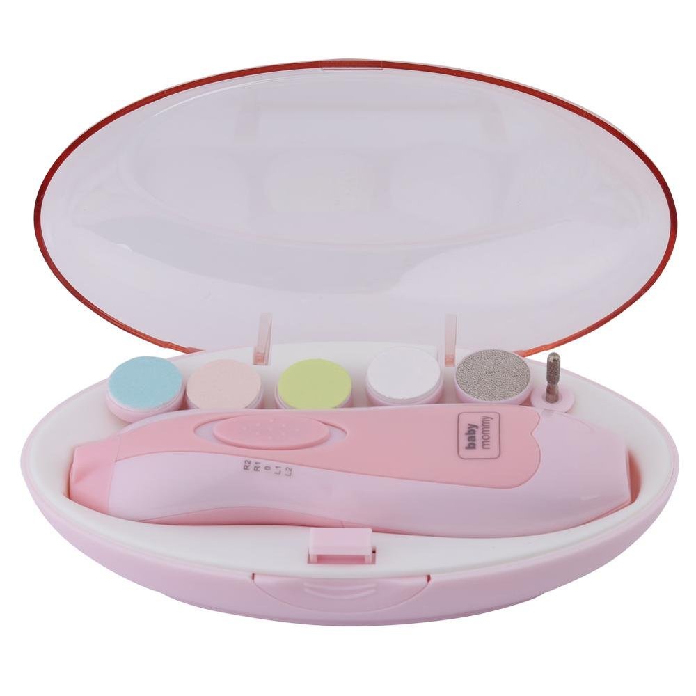 Baby Nail Clippers Electric Baby Nail Trimmer Nail File Kit 6 in 1 Electric Toes and Fingernails Grinding Polish Tool()
