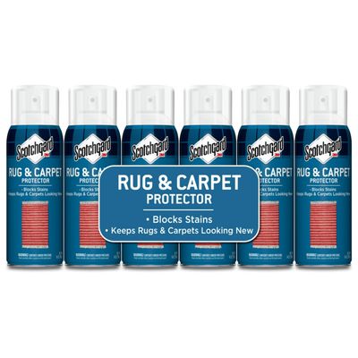 Scotchgard Rug & Carpet Protector, Carpet & Rug Protector Blocks Stains During Spring and Summer Gatherings, Fabric Protector Makes Cleanup of Stains from Muddy Footprints Easier, 14 oz(Pack of 6)