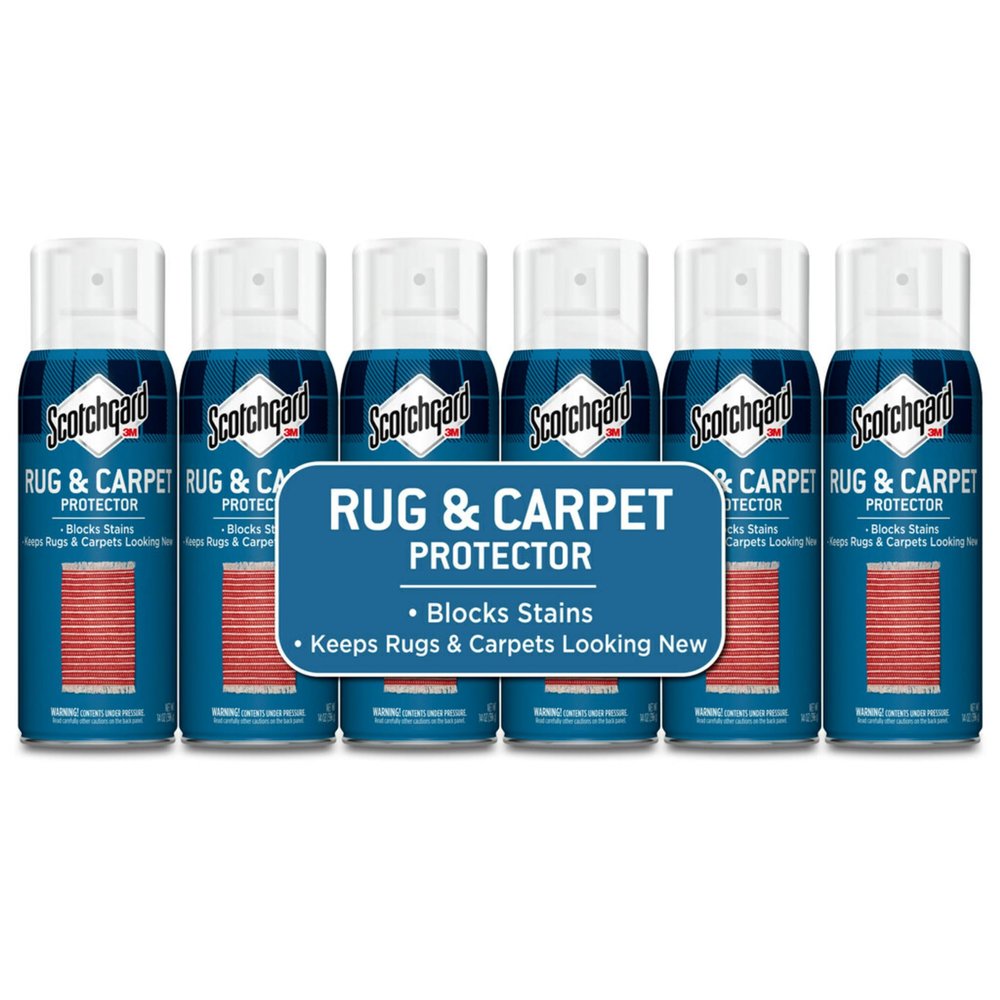Scotchgard Rug & Carpet Protector, Carpet & Rug Protector Blocks Stains During Spring and Summer Gatherings, Fabric Protector Makes Cleanup of Stains from Muddy Footprints Easier, 14 oz(Pack of 6)