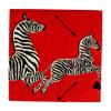 Caspari Zebras Paper Cocktail Napkins in Red - Four Packs of 20 view 3