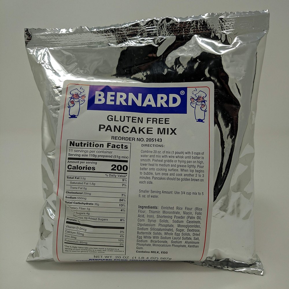 Bernard Foods Gluten Free Pancake Mix SURVIVAL FOOD 66 SERV. - (6) 20oz pouches