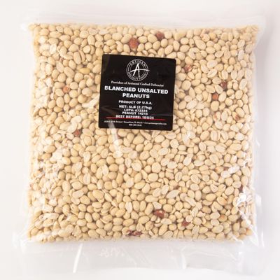 Artisan Specialty Unsalted Blanched Jumbo Peanuts, 5 LB - Bulk Premium Nuts for Chefs, Gourmet Cooking, Healthy Snacks, and Homemade Peanut Butter