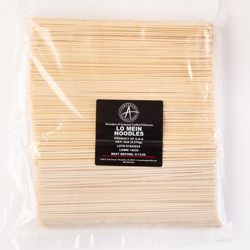 Artisan Specialty Lo Mein Noodles 5 LB - Authentic, Easy-to-Cook Wheat Noodles for Chinese & Cantonese Cuisine, Ideal for Chefs & Culinary Enthusiasts