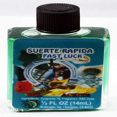 12 Pieces BRYBRADAN Fast Luck Spiritual Oil Suerte RAPIDA ACEITE ESPIRITUAL -1/2 FL OZ 14.7ML